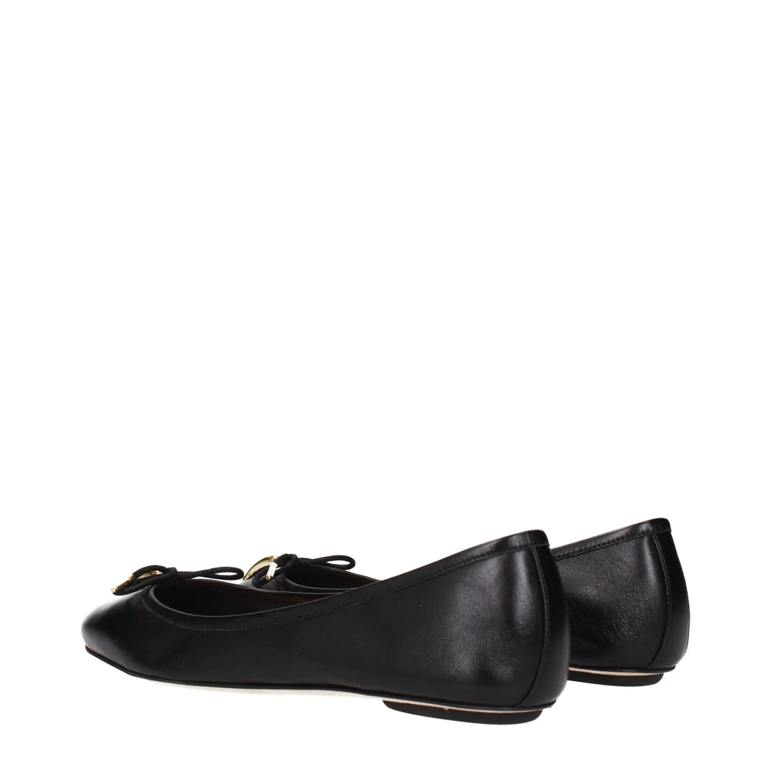 Black Leather Ballet Flats Chloé