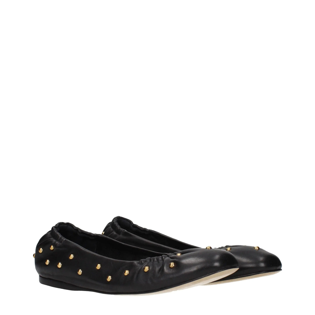 Black Leather Ballet Flats Chloé