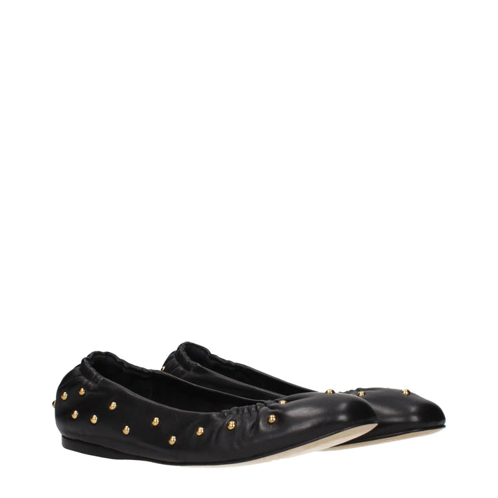Black Leather Ballet Flats Chloé