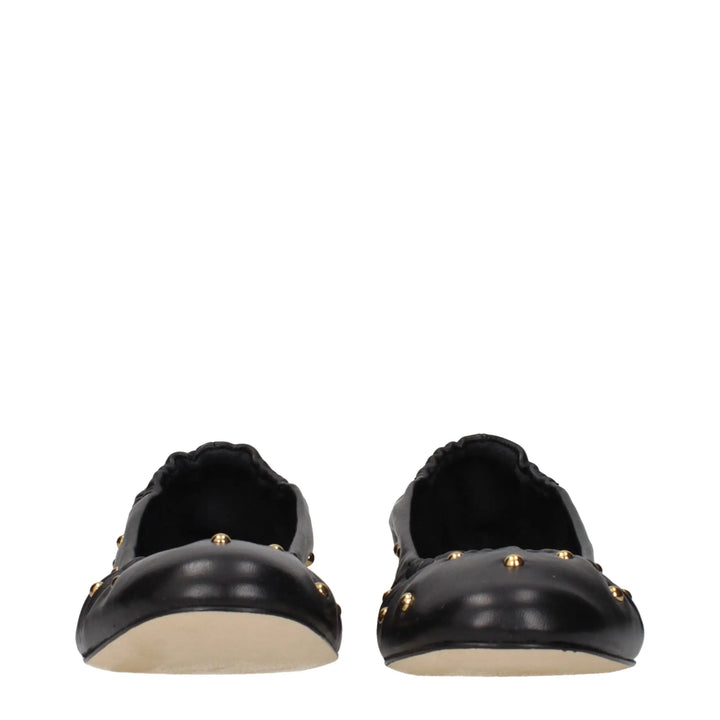 Black Leather Ballet Flats Chloé