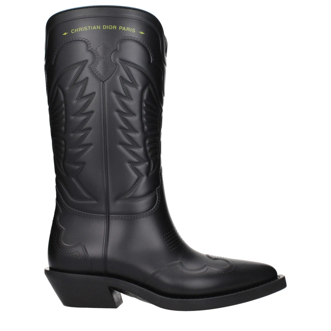 Black Cotton Boots Christian Dior
