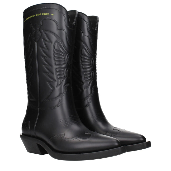 Black Cotton Boots Christian Dior