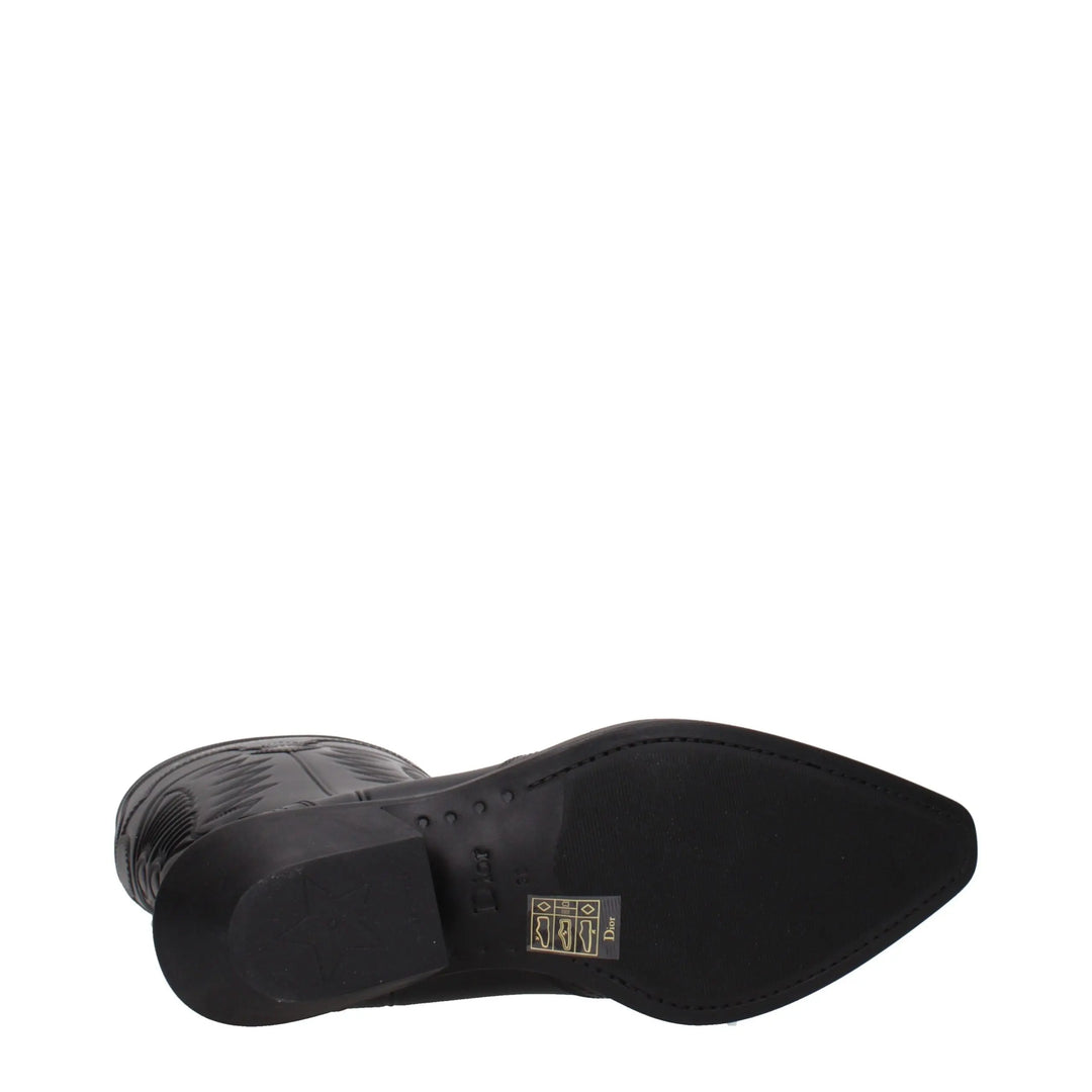 Black Cotton Boots Christian Dior