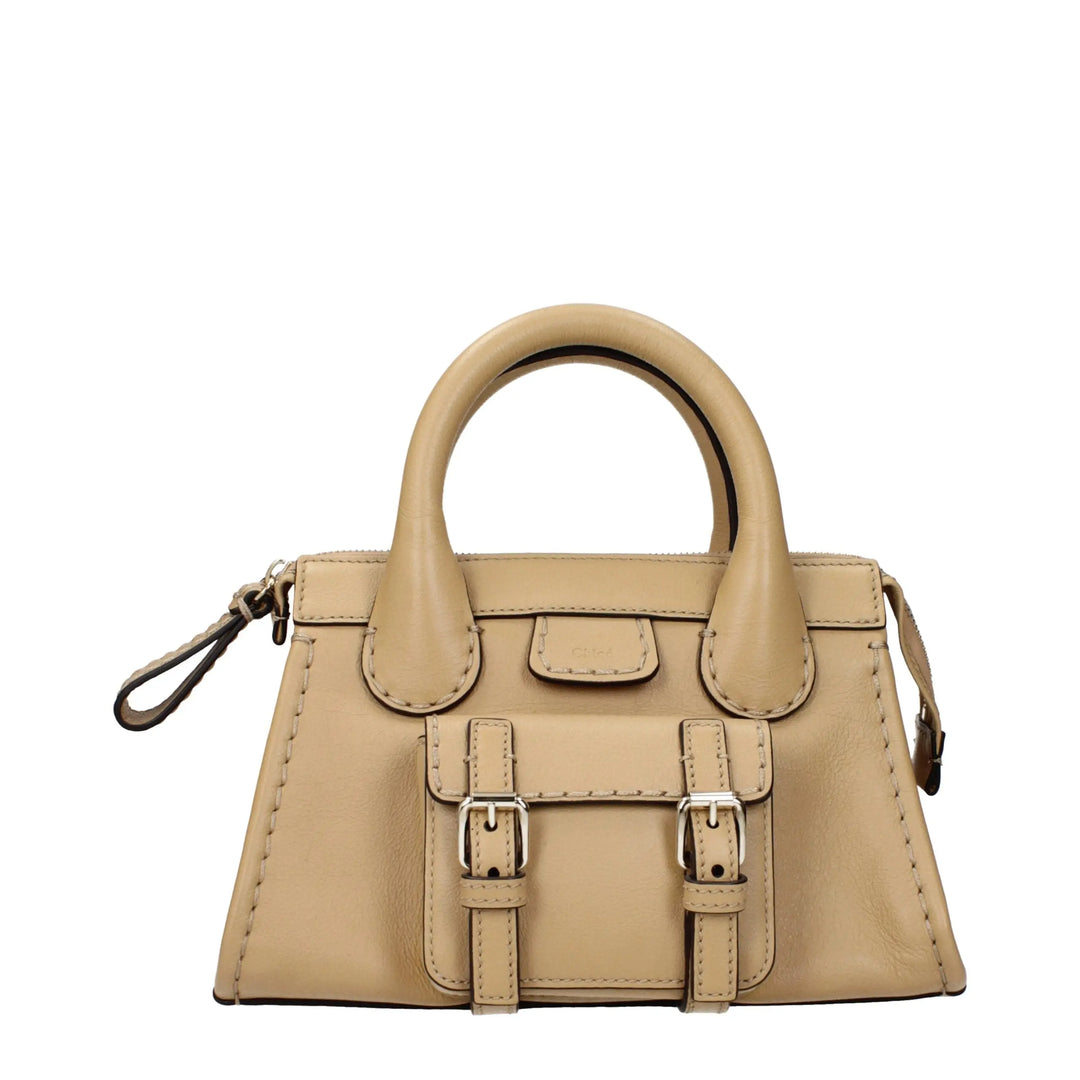 Beige Leather Handbag Chloé