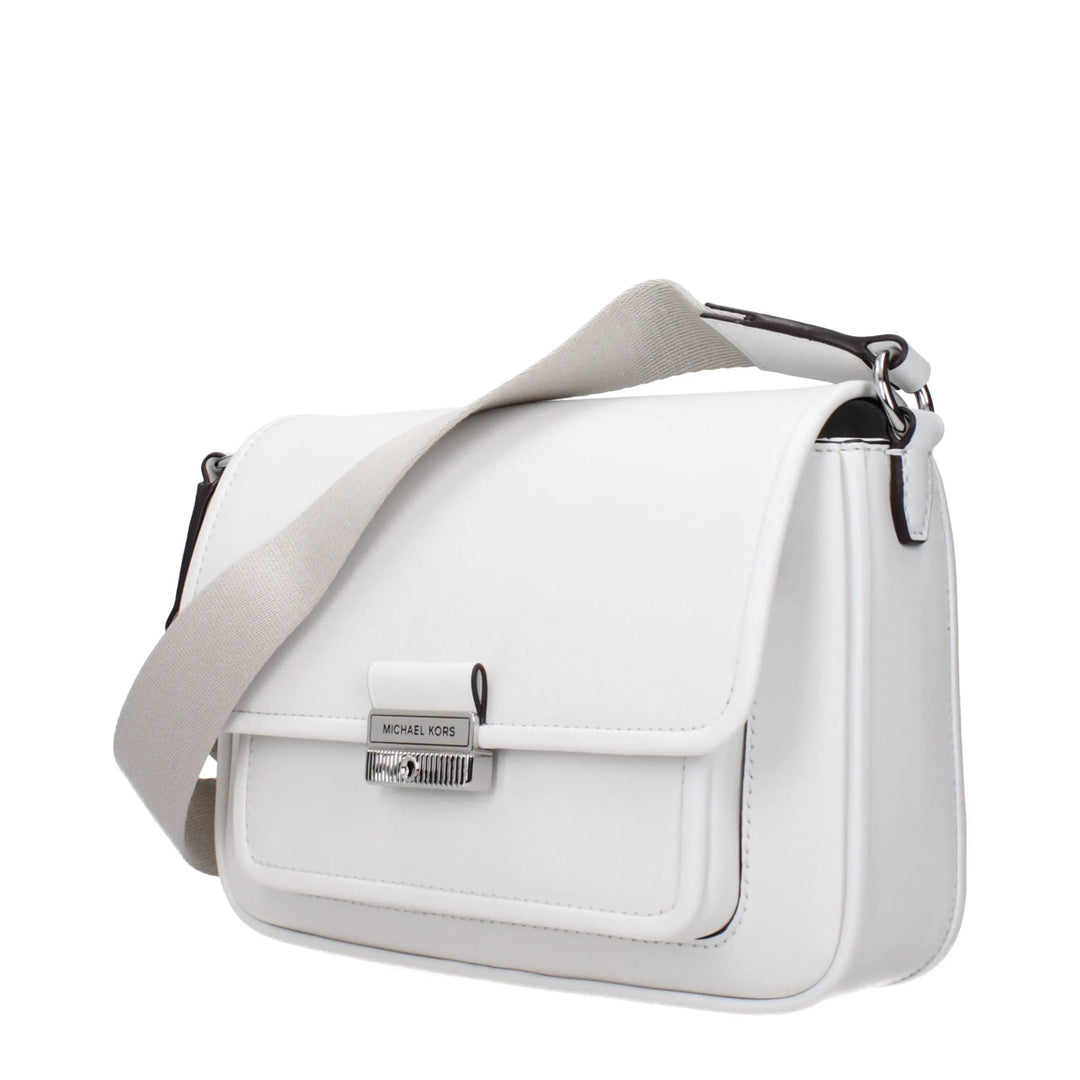White Leather Crossbody Bag Michael Kors