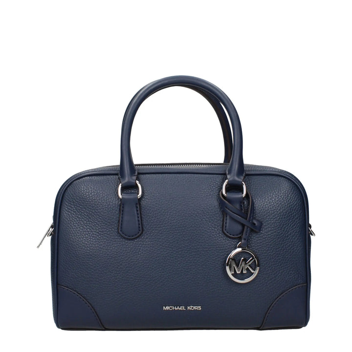 Blue Leather Handbag Michael Kors