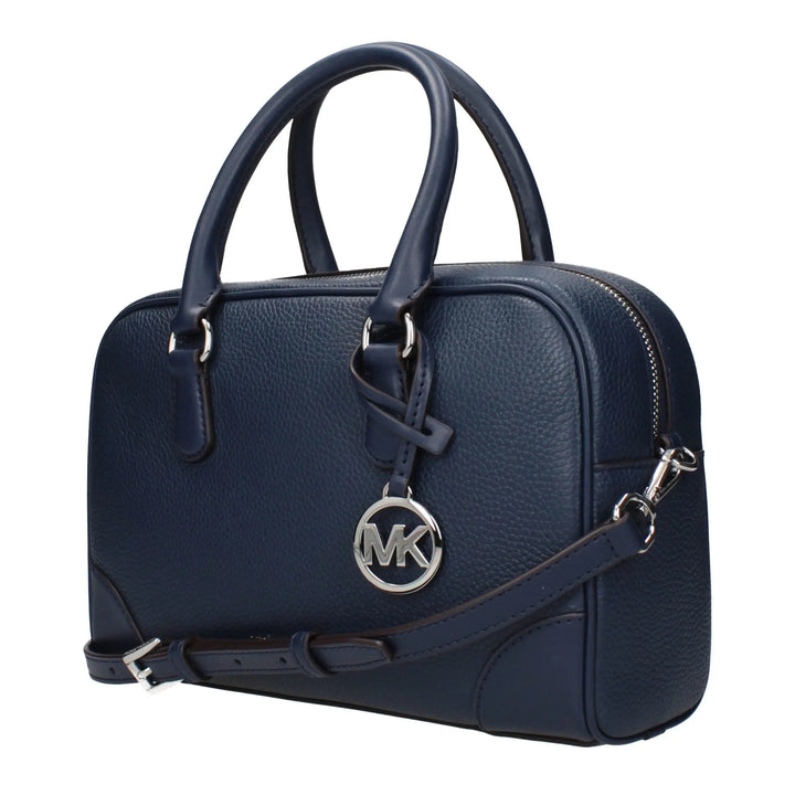 Blue Leather Handbag Michael Kors