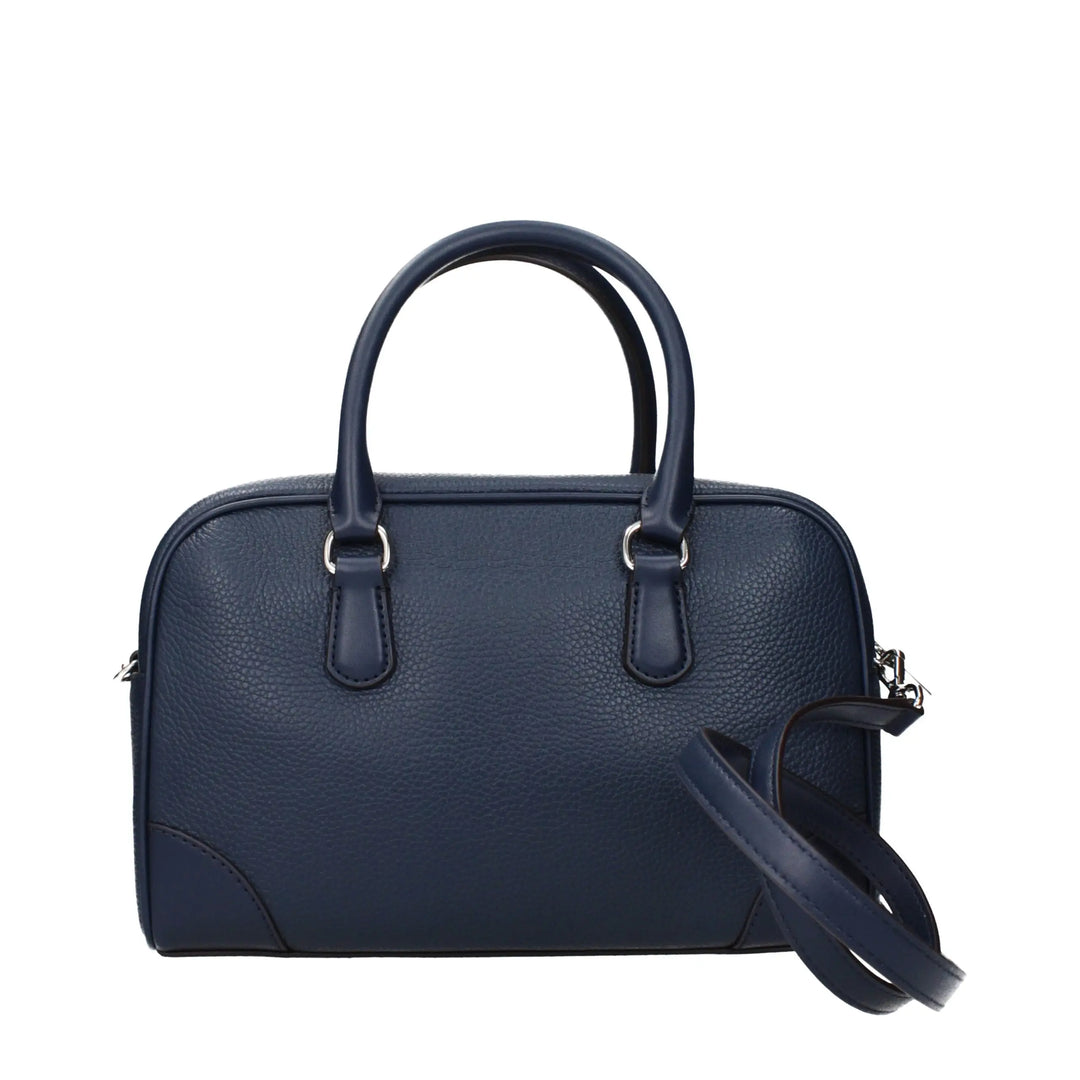 Blue Leather Handbag Michael Kors
