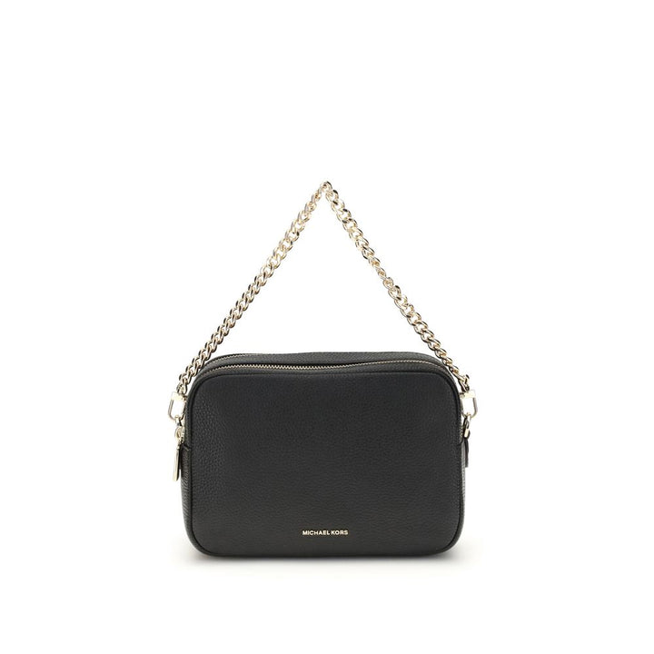 Black Calf Leather Bos Taurus Shoulder Bag Michael Kors
