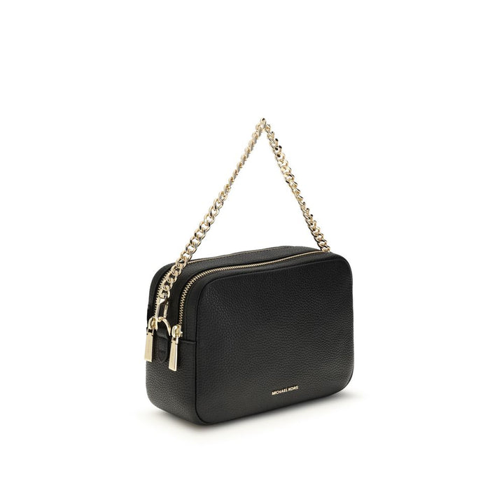 Black Calf Leather Bos Taurus Shoulder Bag Michael Kors