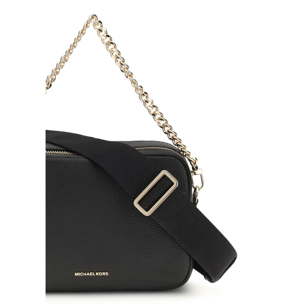 Black Calf Leather Bos Taurus Shoulder Bag Michael Kors
