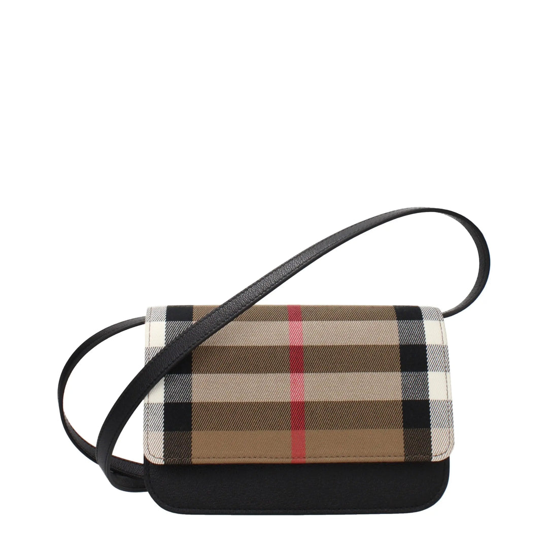 Beige Fabric Clutch Bag Burberry