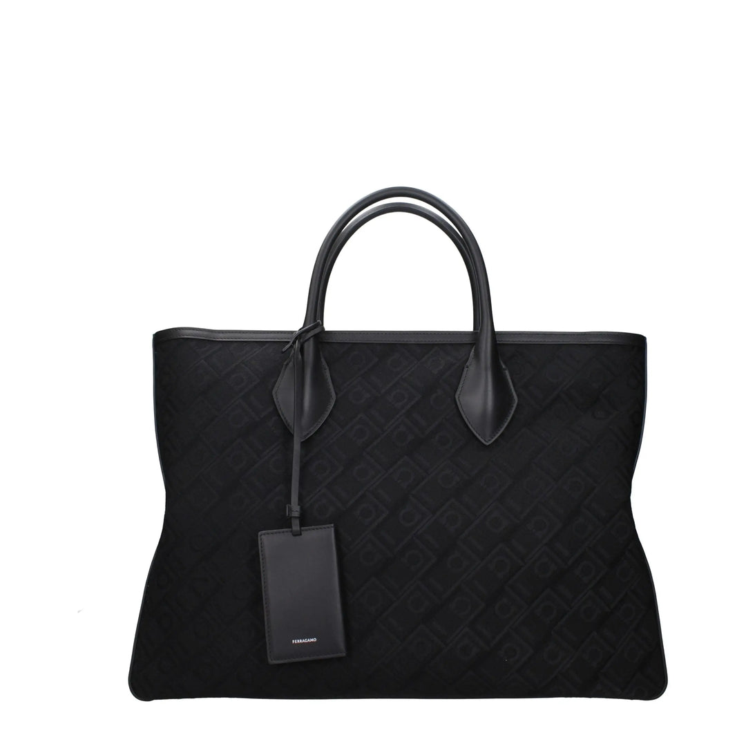 Black Fabric Handbag Salvatore Ferragamo