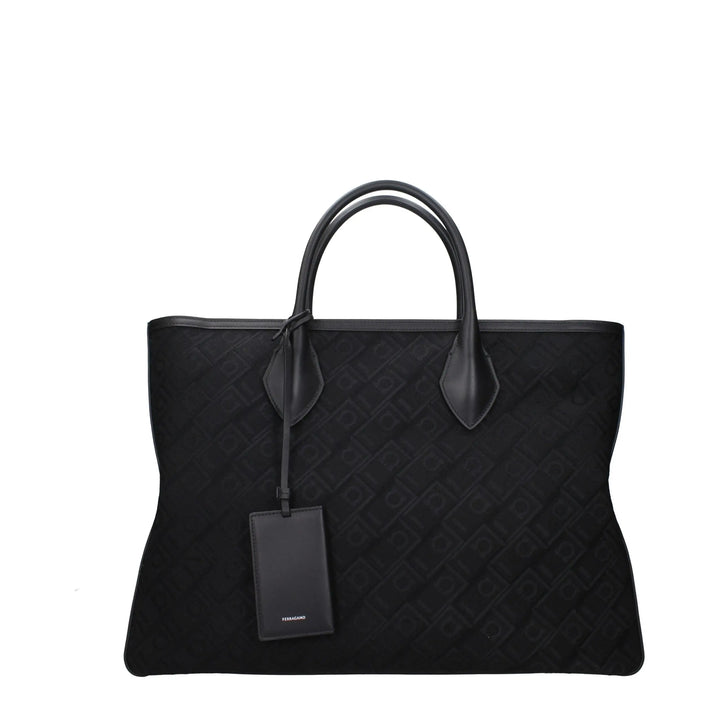 Black Fabric Handbag Salvatore Ferragamo