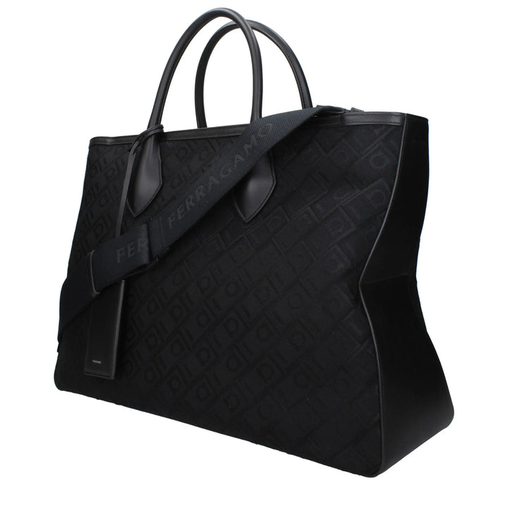 Black Fabric Handbag Salvatore Ferragamo