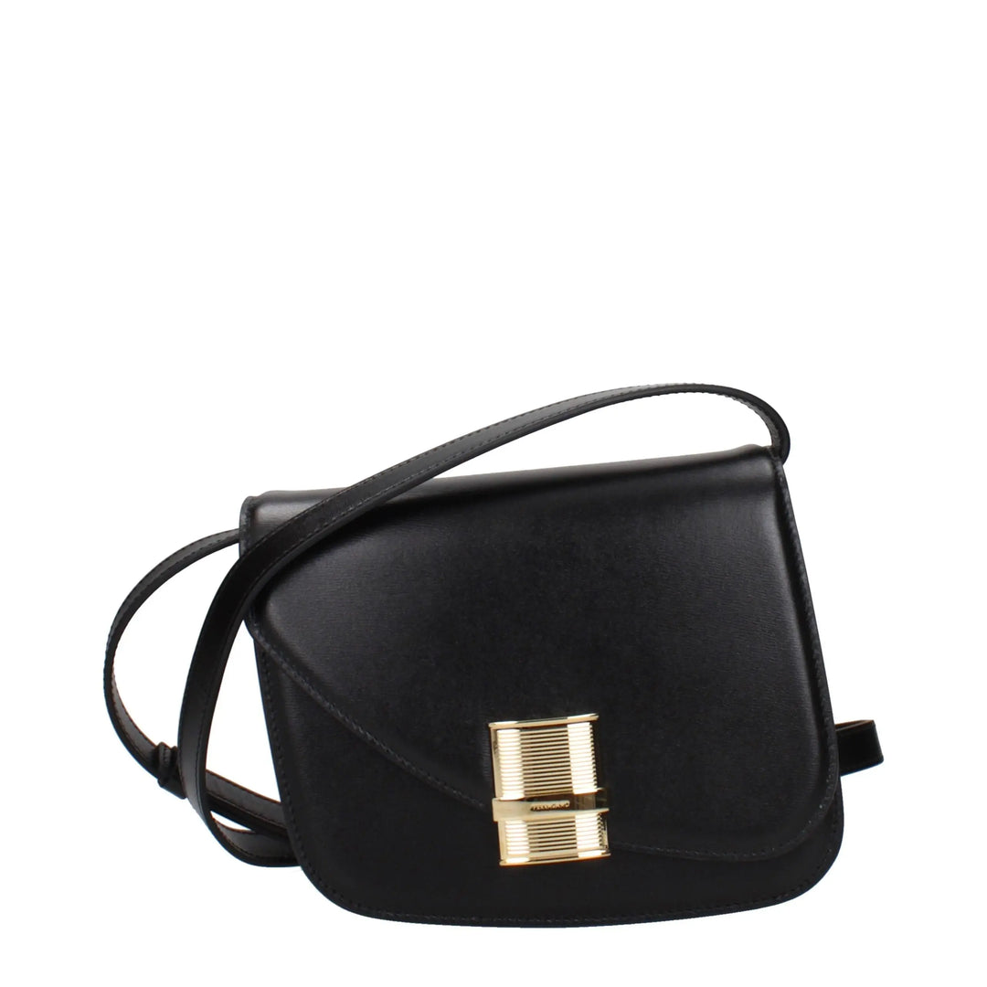 Black Leather Crossbody Bag Salvatore Ferragamo