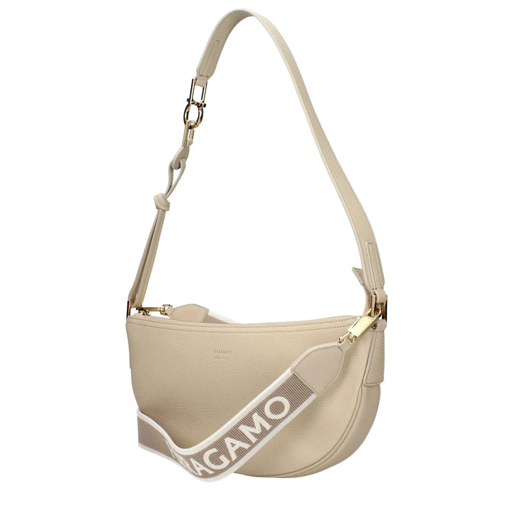 Gray Leather Shoulder Bag Salvatore Ferragamo