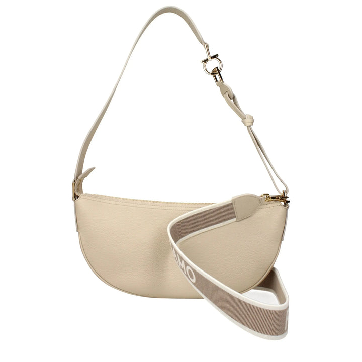 Gray Leather Shoulder Bag Salvatore Ferragamo