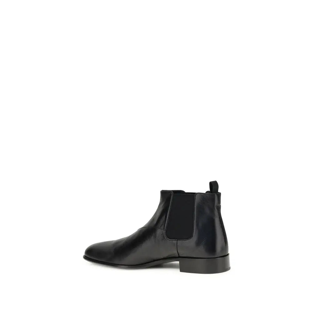 Black Goatskin Ankle Boots Prada