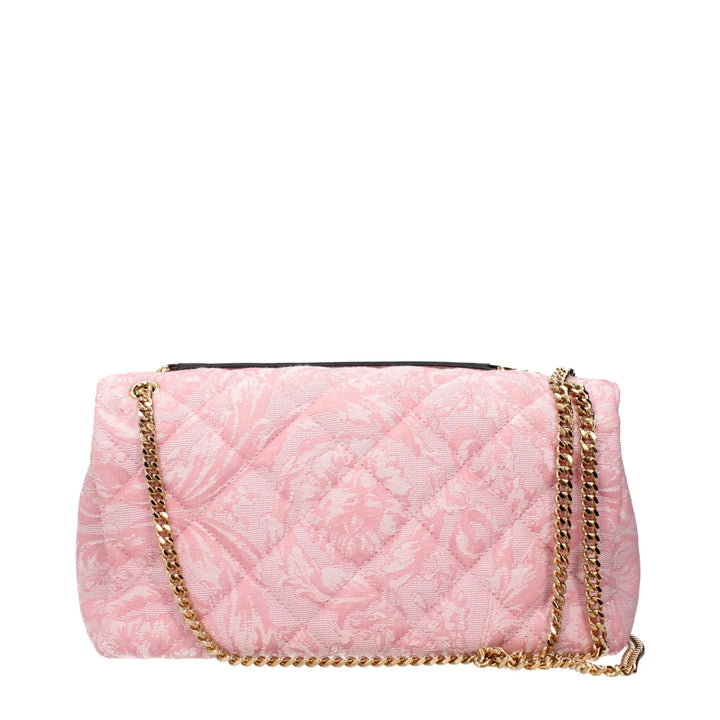 Pink Fabric Shoulder Bag Versace