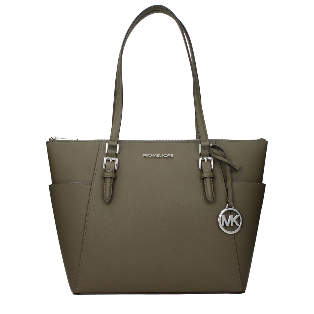 Green Leather Shoulder Bag Michael Kors