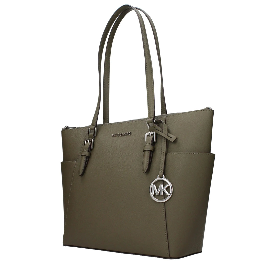 Green Leather Shoulder Bag Michael Kors