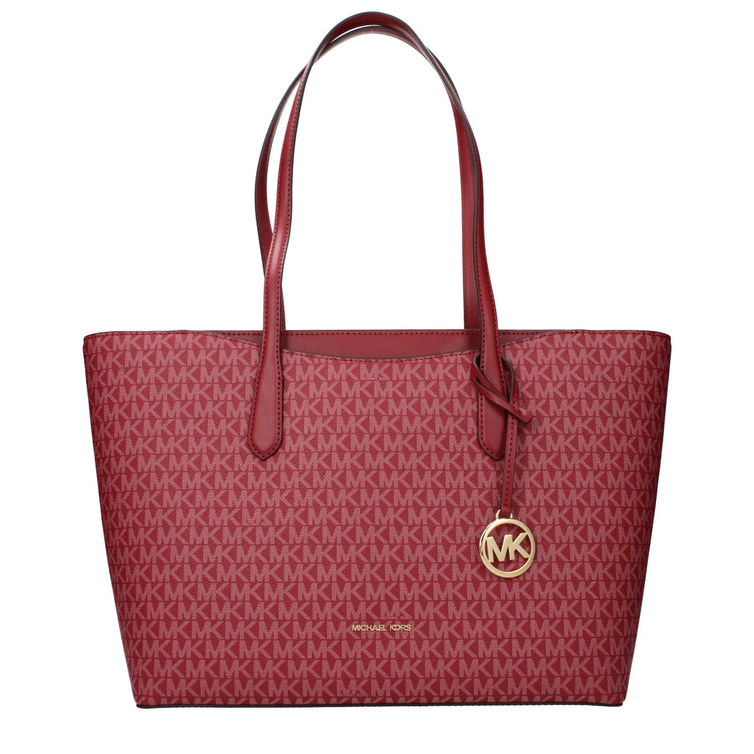 Red Fabric Shoulder Bag Michael Kors