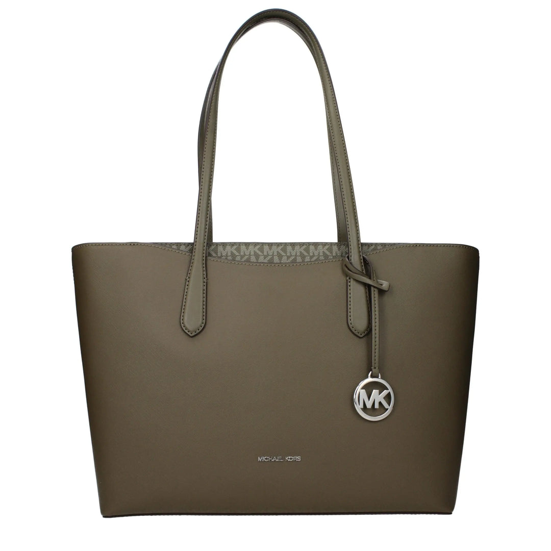 Green Fabric Shoulder Bag Michael Kors