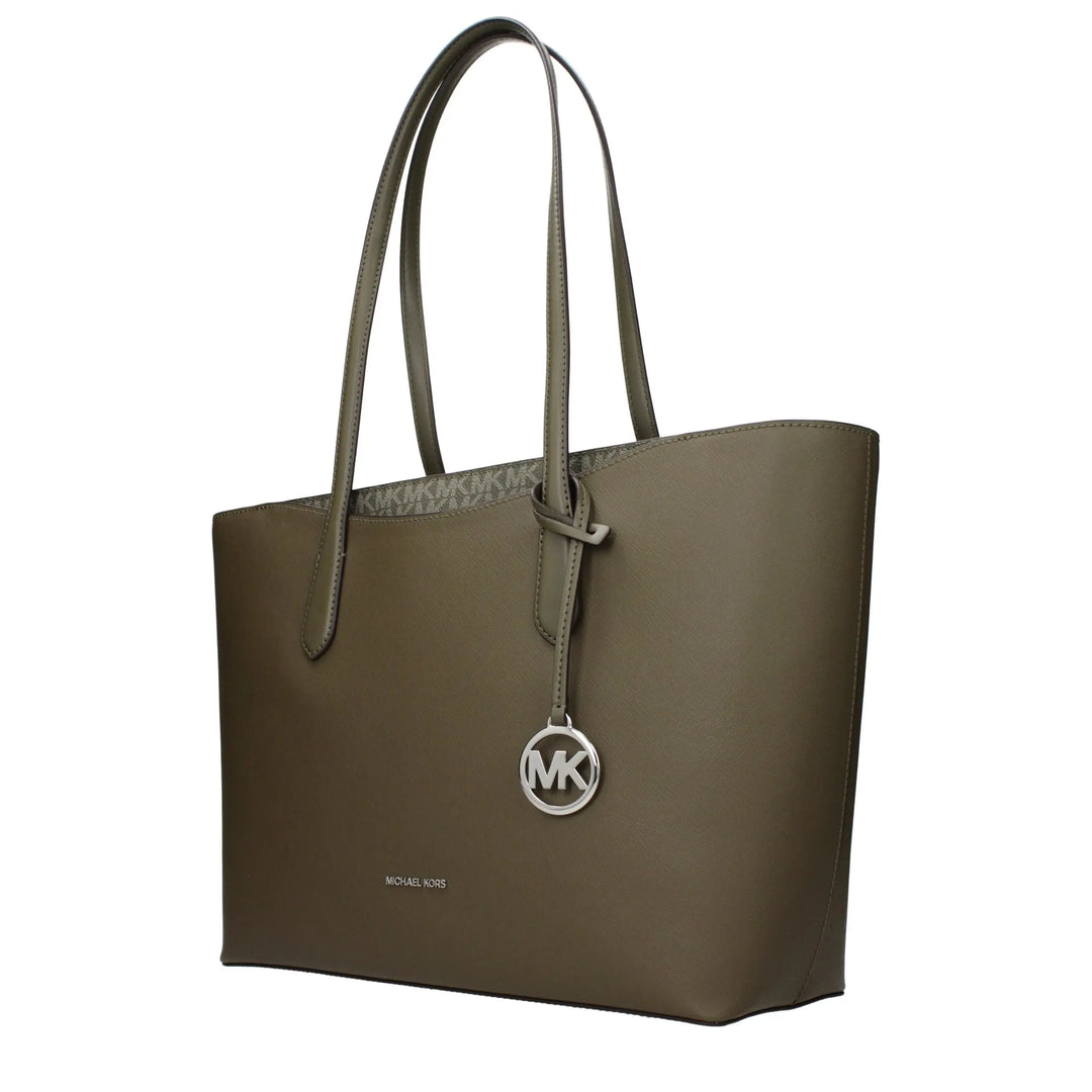 Green Fabric Shoulder Bag Michael Kors