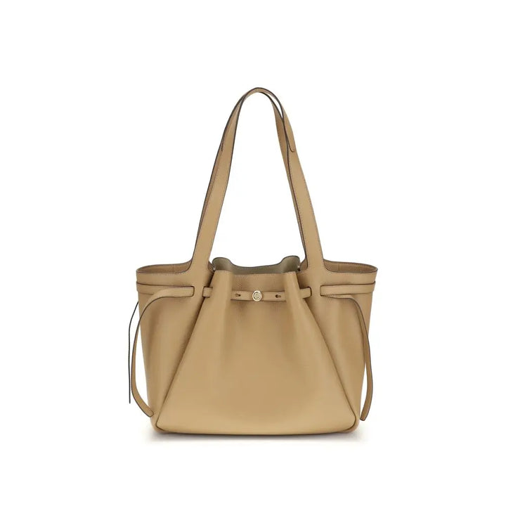 Beige Leather Handbag Tory Burch