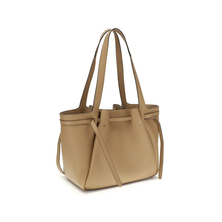Beige Leather Handbag Tory Burch