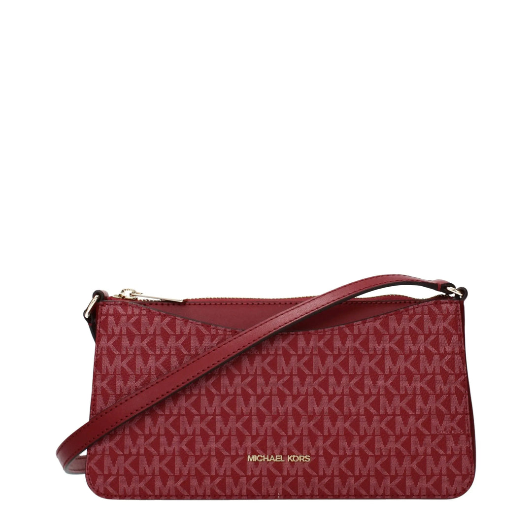 Red Fabric Crossbody Bag Michael Kors