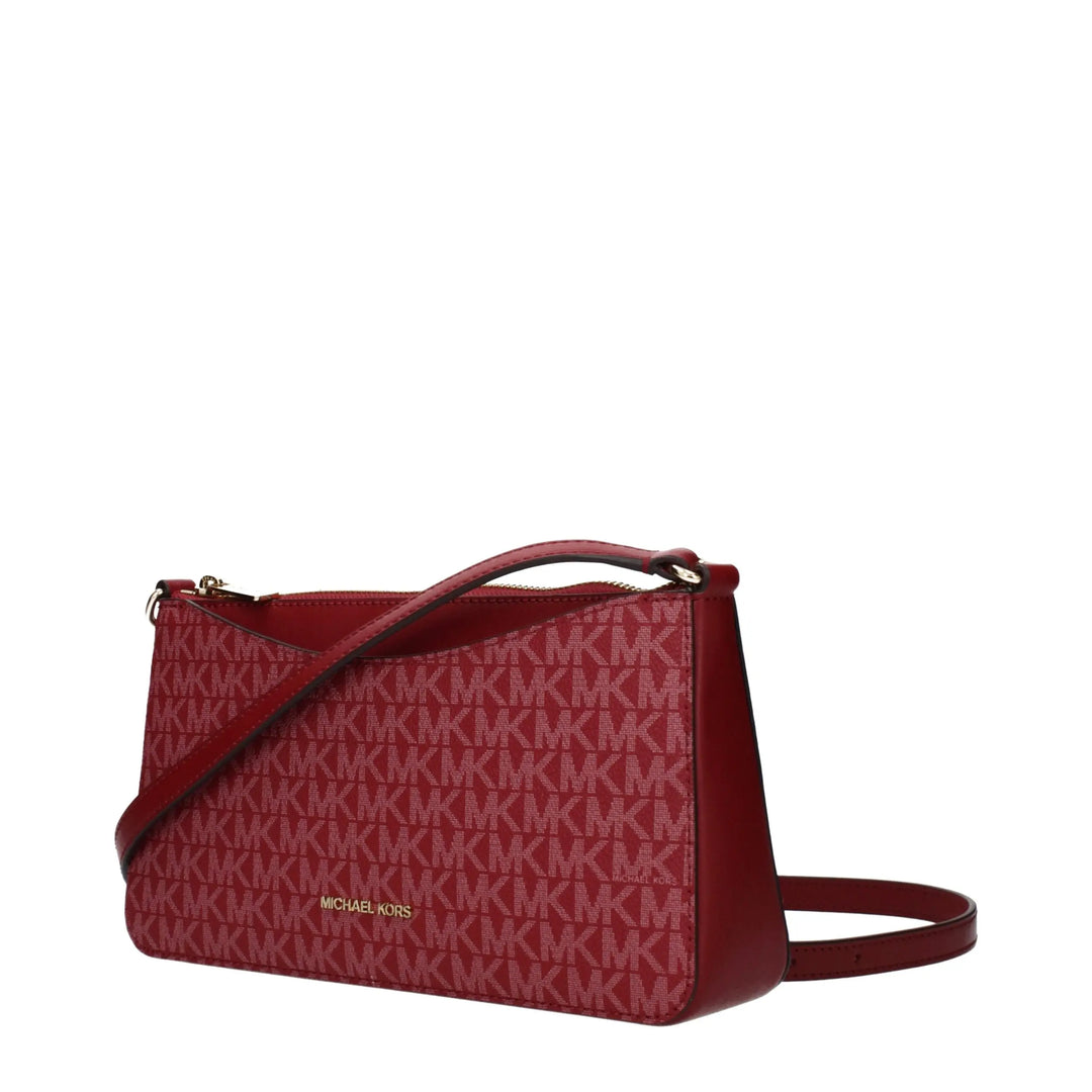 Red Fabric Crossbody Bag Michael Kors