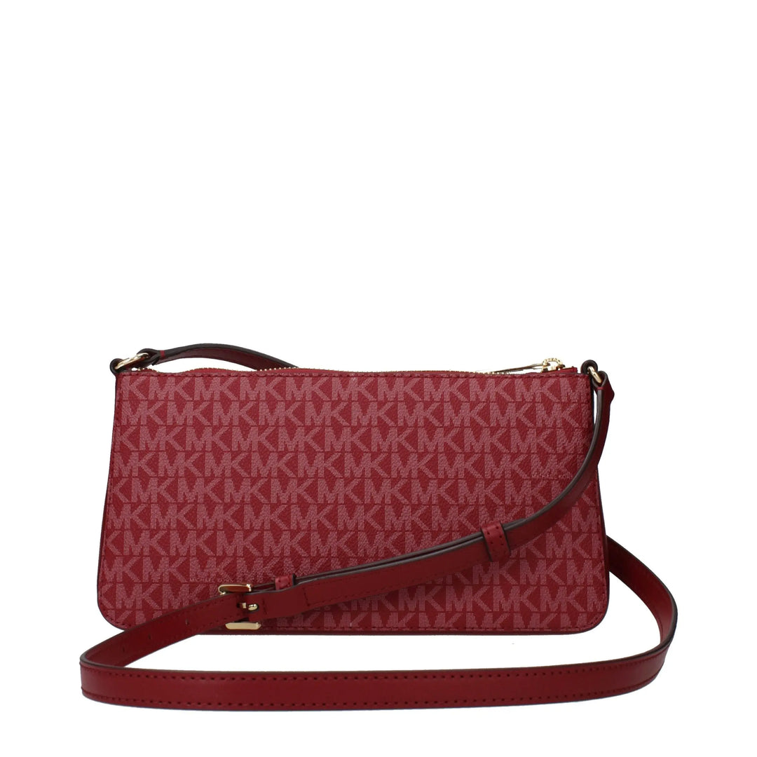 Red Fabric Crossbody Bag Michael Kors