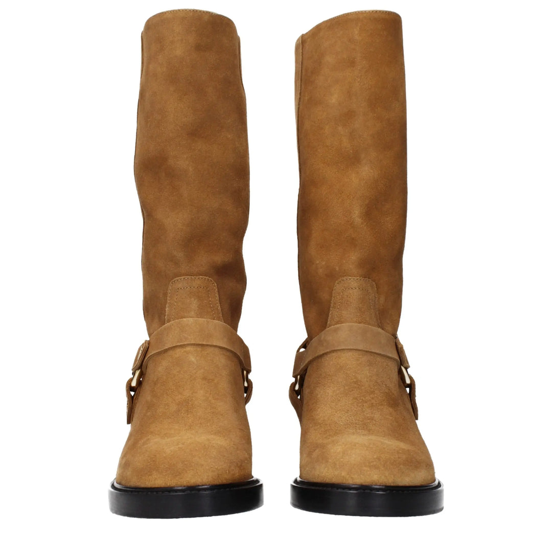 Brown Leather Ankle Boots Chloé