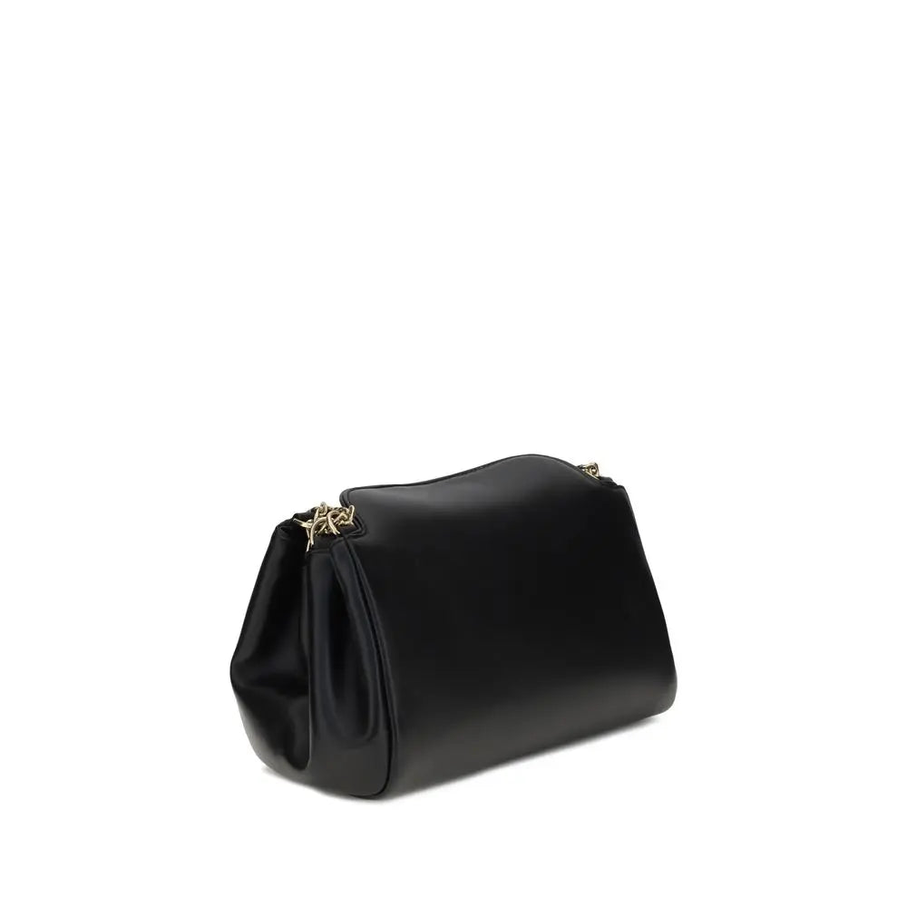 Black Calf Leather Bos Taurus Shoulder Bag Prada