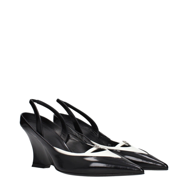 Black Leather Wedge Sandals Givenchy