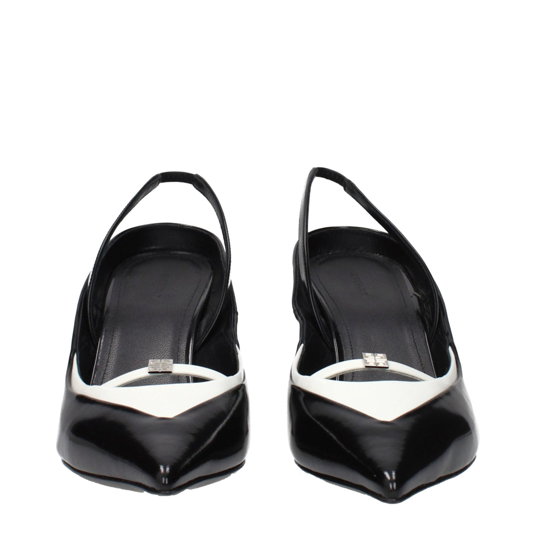 Black Leather Wedge Sandals Givenchy