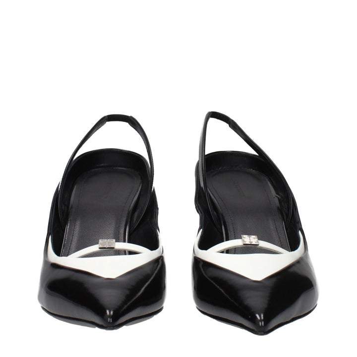 Black Leather Wedge Sandals Givenchy