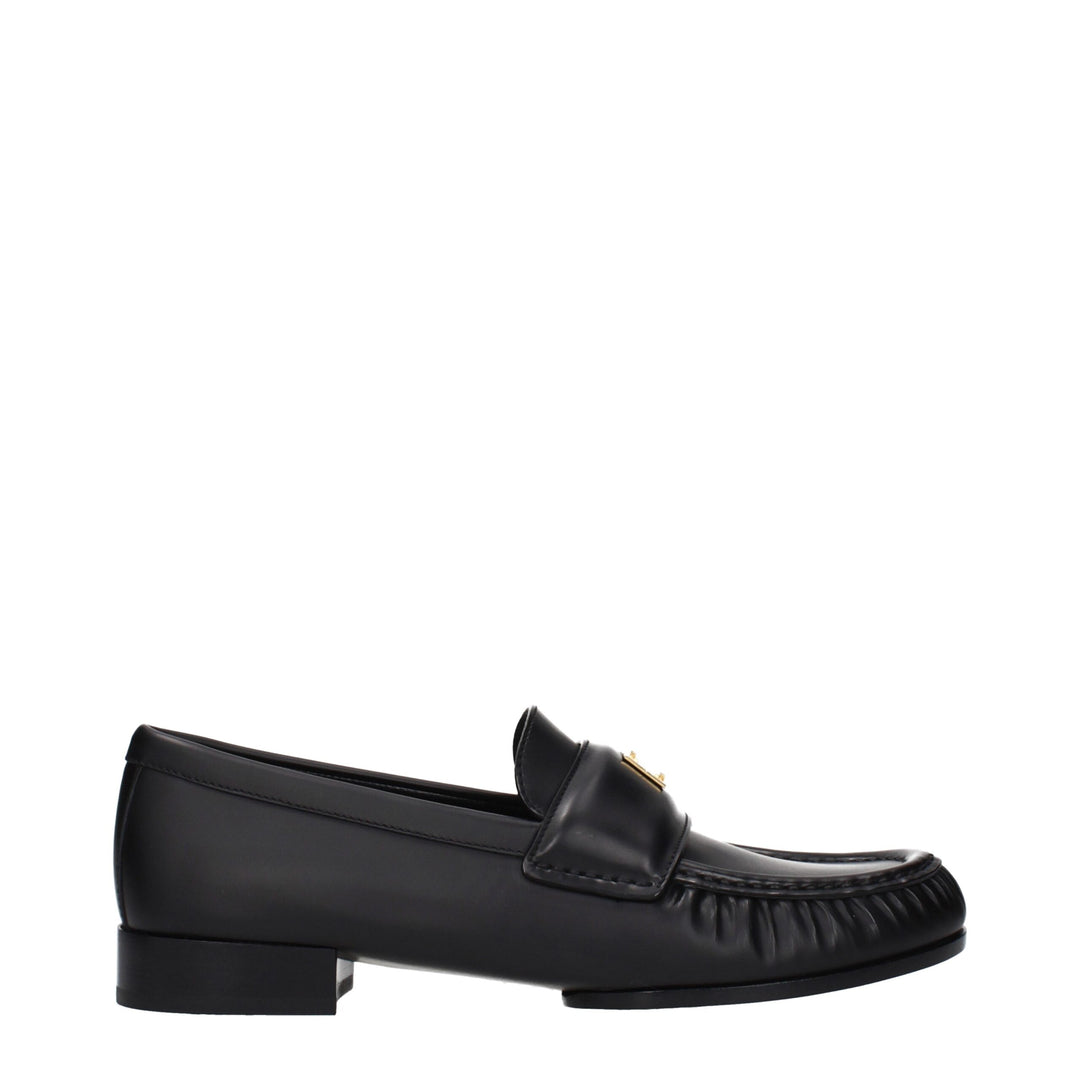 Black Leather Slip-On Loafers Givenchy