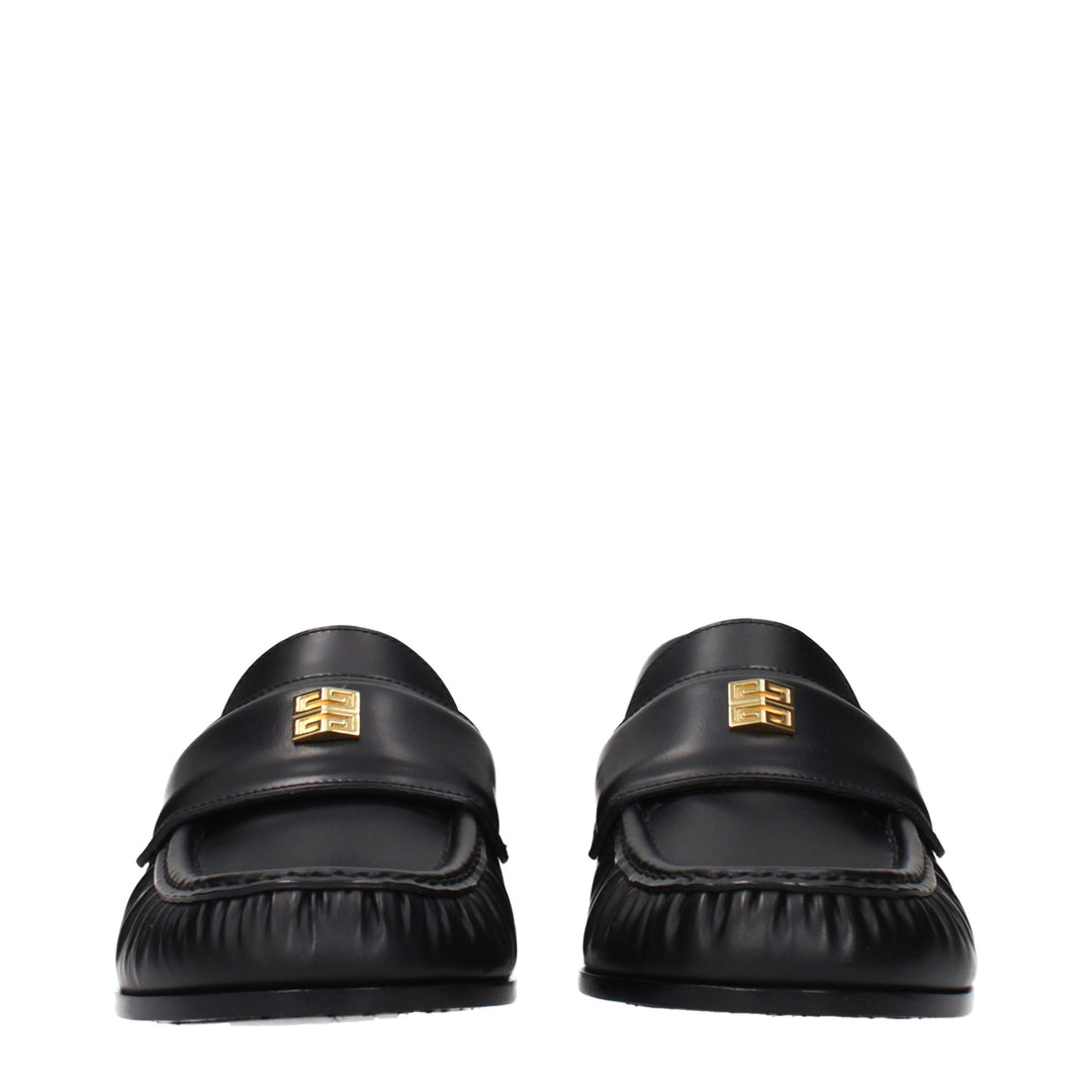 Black Leather Slip-On Loafers Givenchy