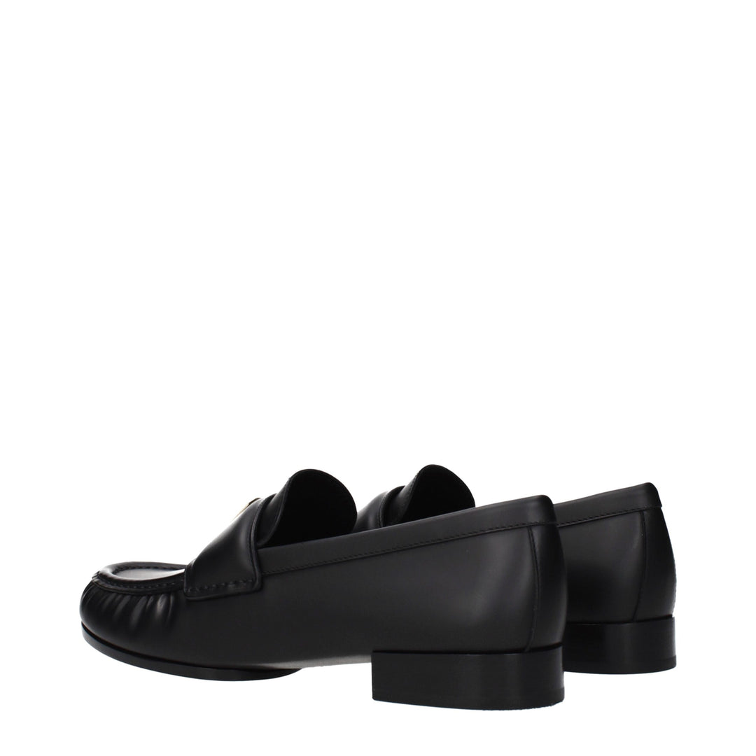 Black Leather Slip-On Loafers Givenchy