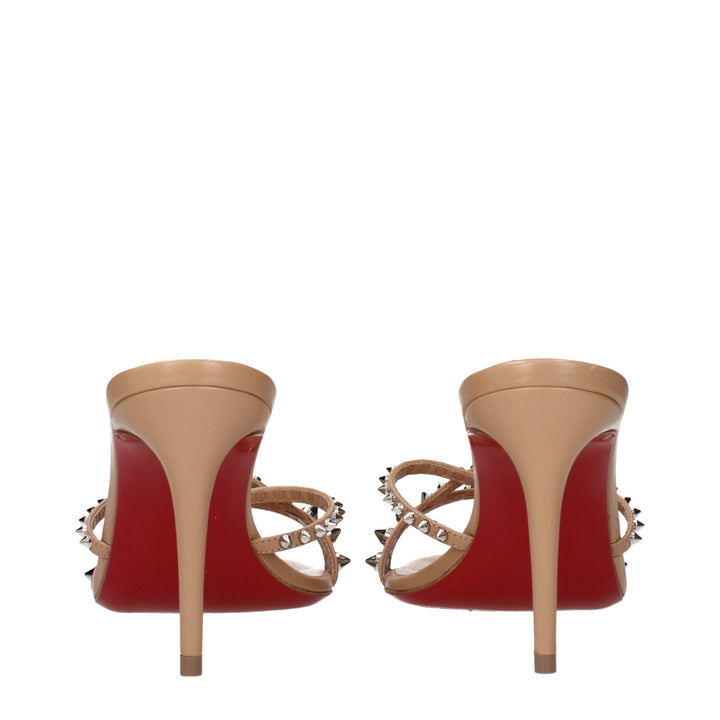 Pink Leather Stiletto Heel Sandals Christian Louboutin