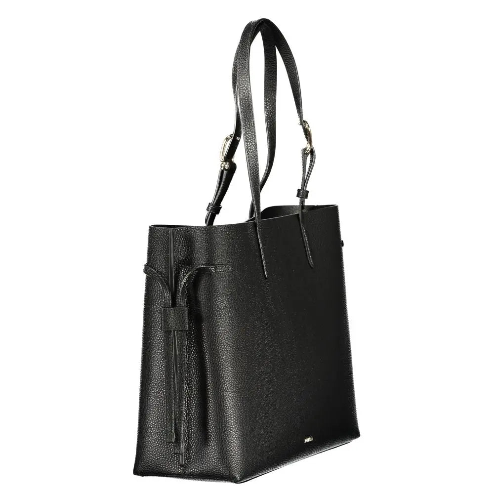 Black Leather Women Handbag Furla