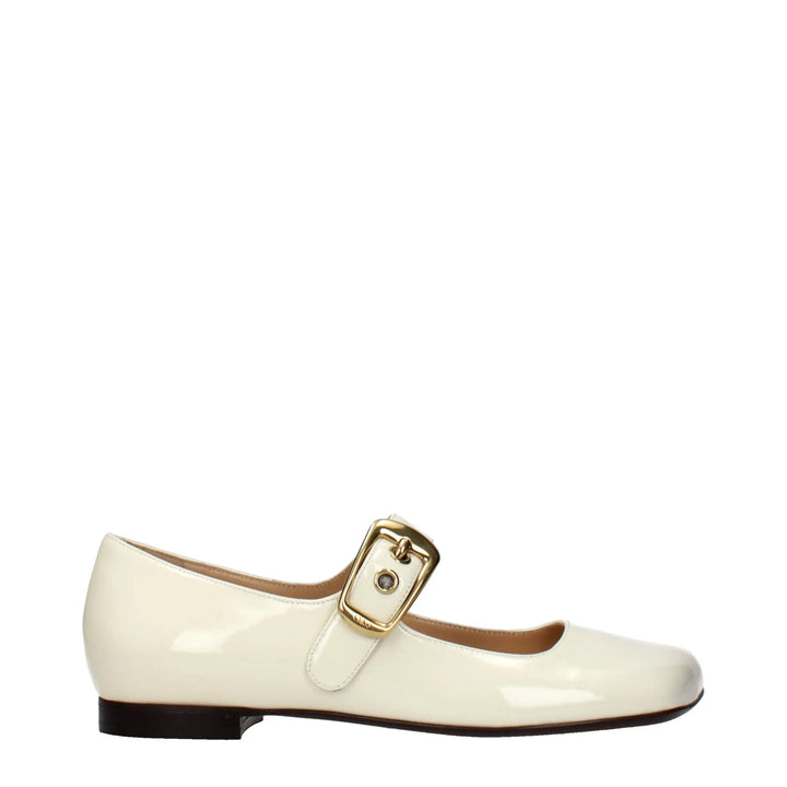Beige Leather Ballet Flats Chloé