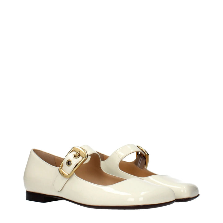 Beige Leather Ballet Flats Chloé