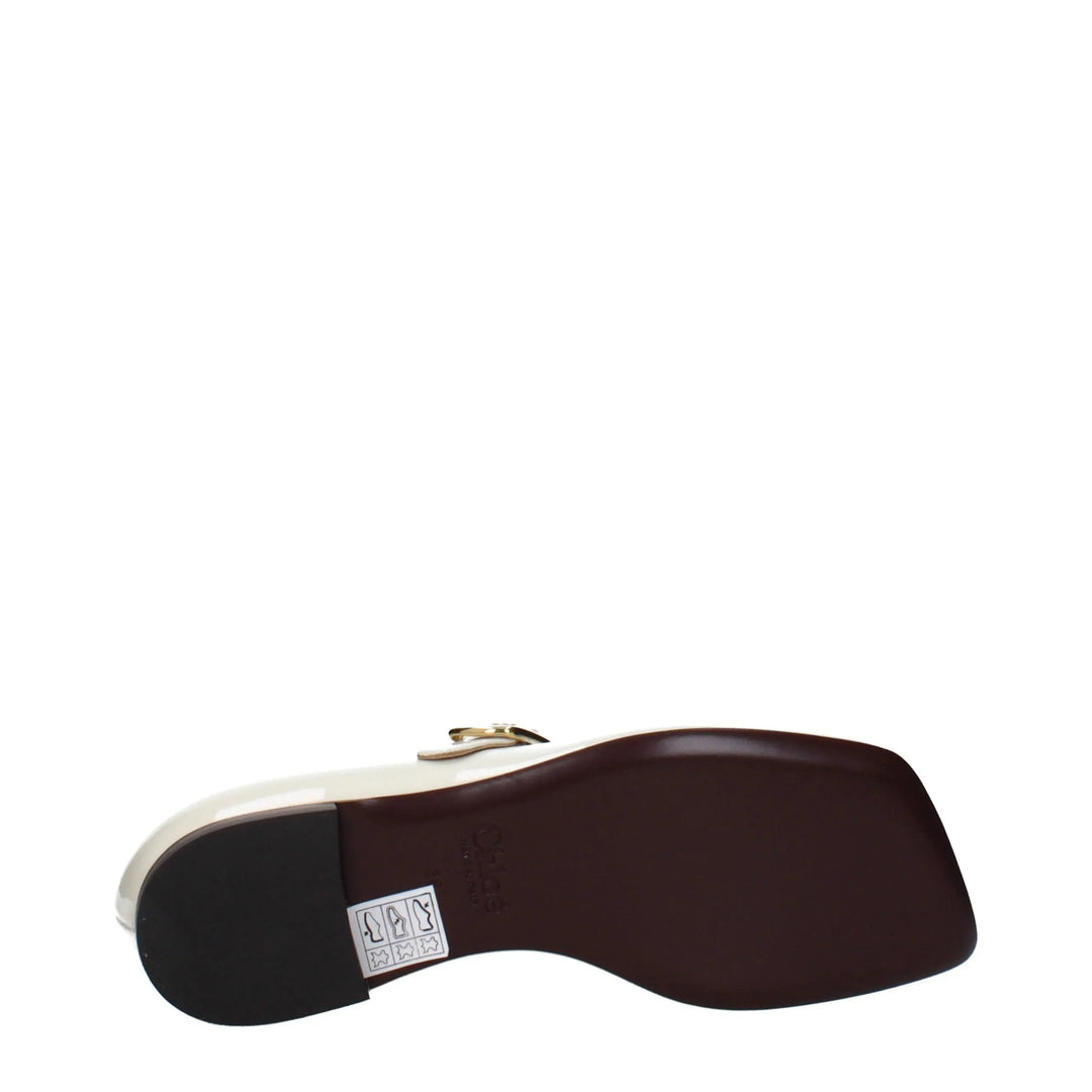 Beige Leather Ballet Flats Chloé