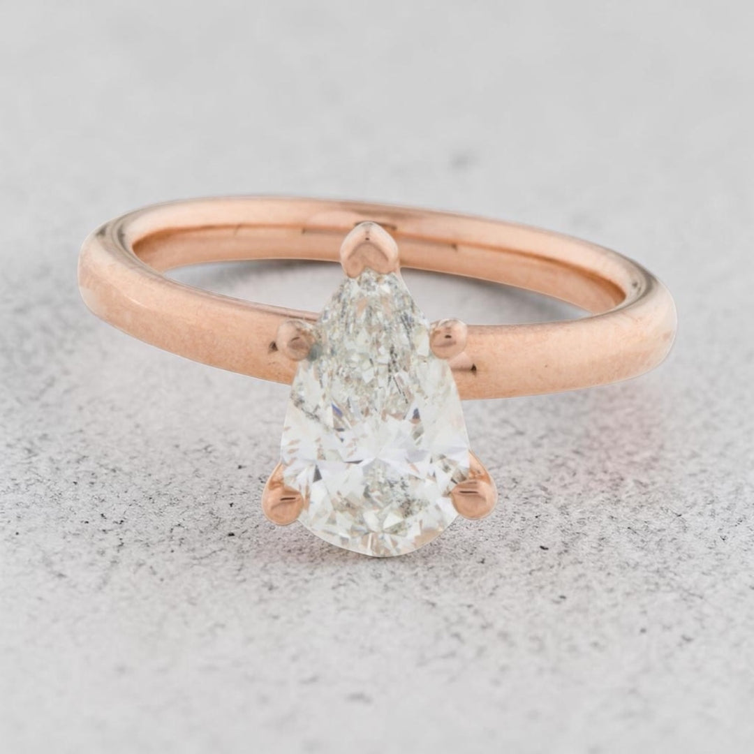 Badgley Mischka 1.26 carat lg diamond solitaire, 14k rose gold the layla edit.