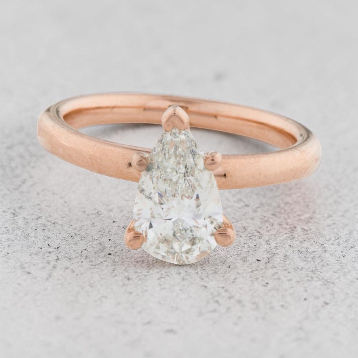 Badgley Mischka 1.26 carat lg diamond solitaire, 14k rose gold the layla edit.