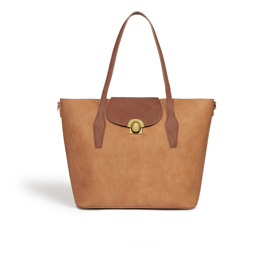 Maple Brown Vegan Non Leather Tote Bag Jade Azolla